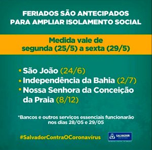 Salvador E Mais Oito Municipios Da Bahia Vao Ter Antecipacao De